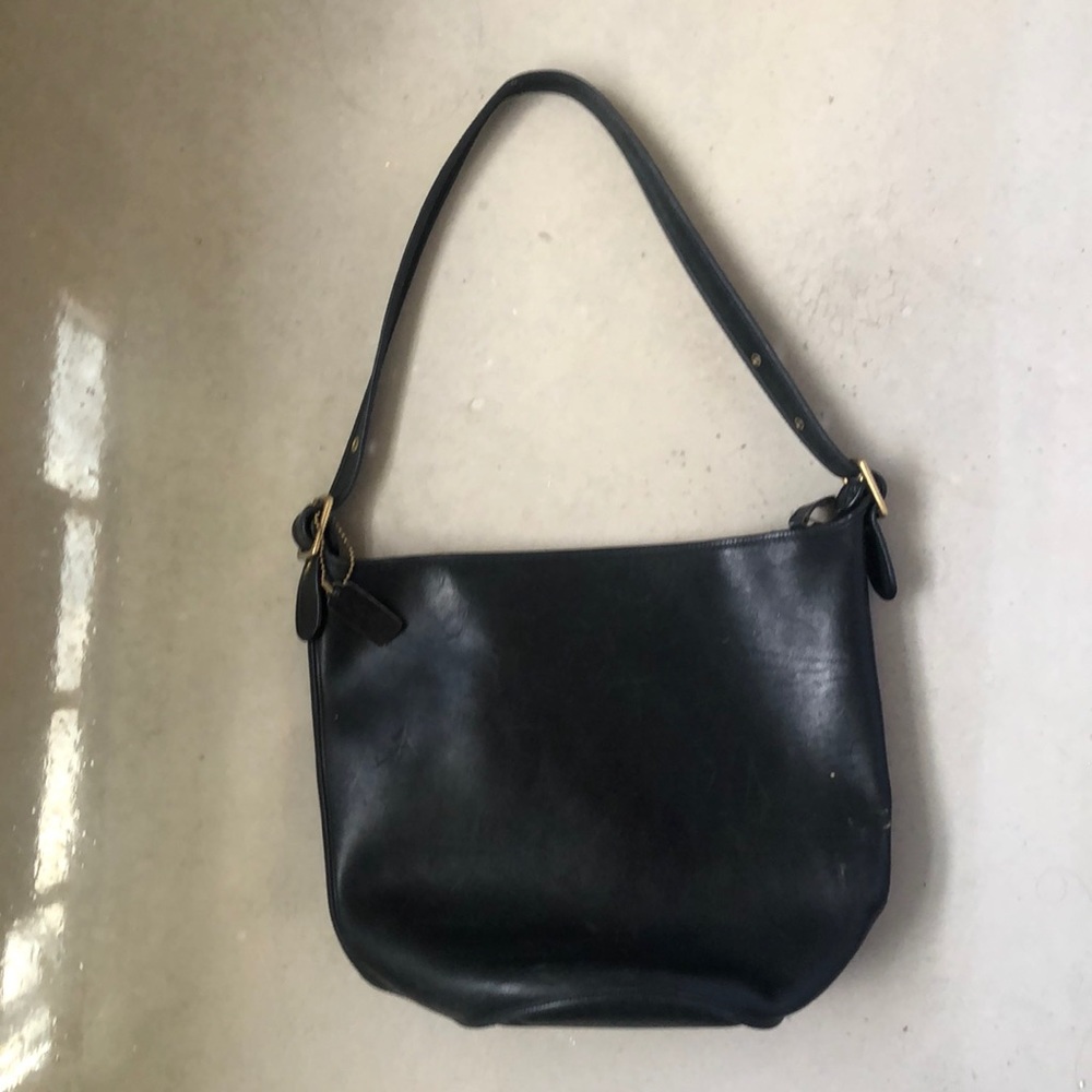 Oversized vintage coach purse real leather
